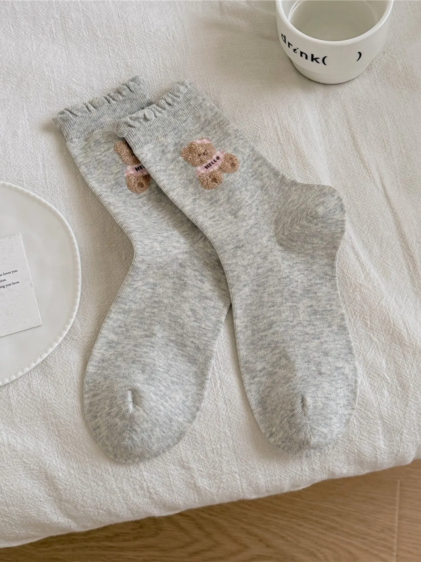 Bear Cotton Crew Socks 1