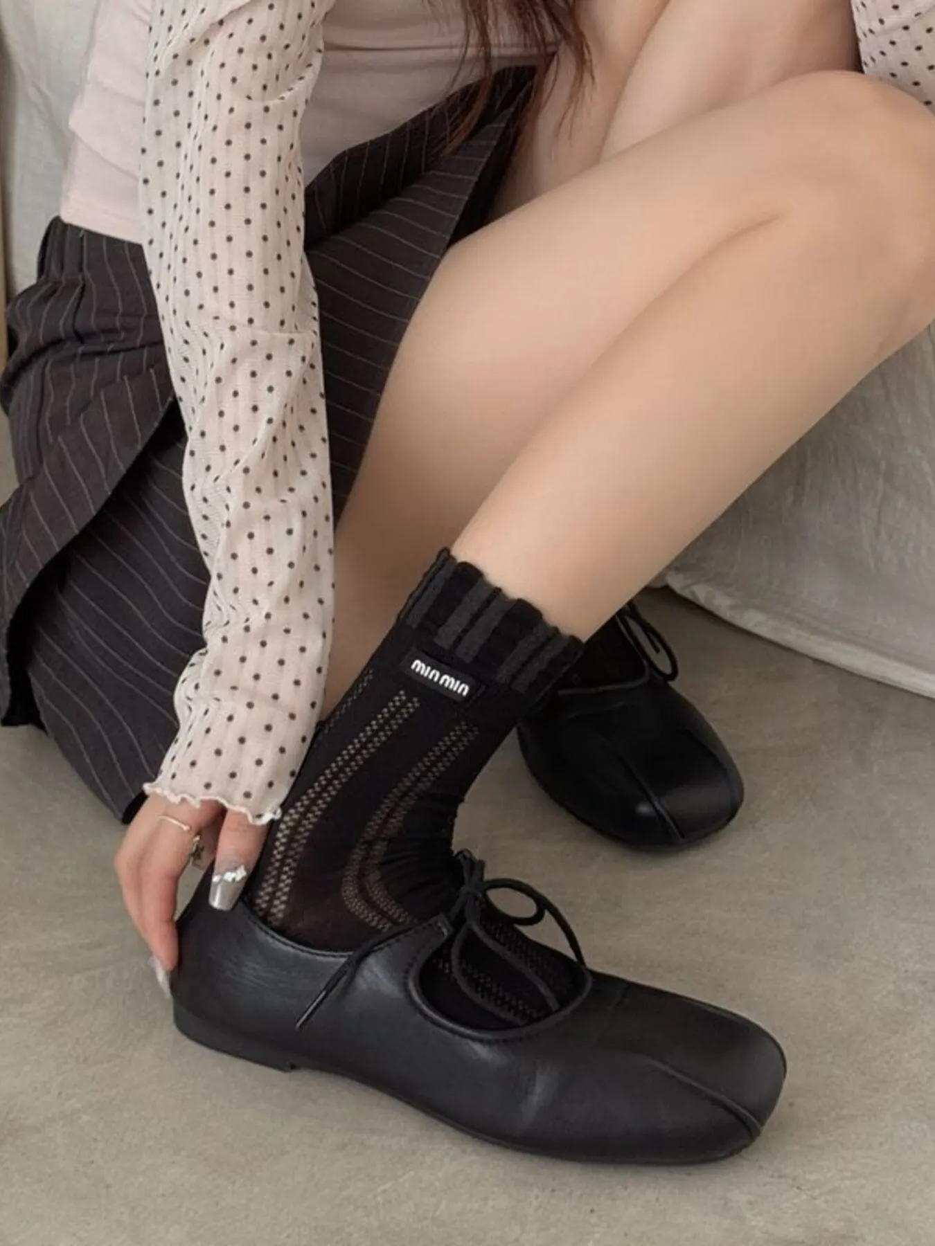 Knitted Crew Socks 1