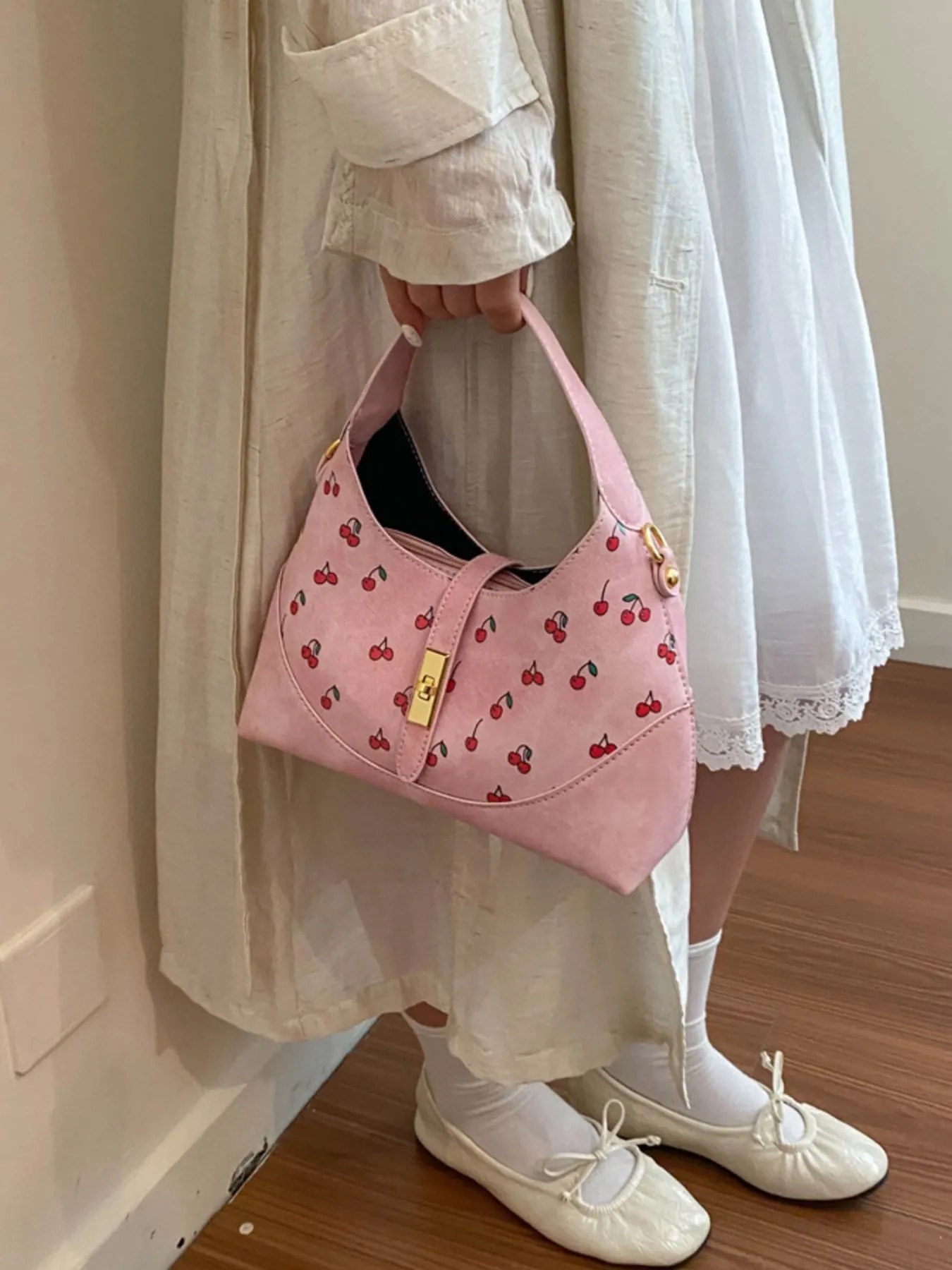 Cherry Print Crossbody Bag