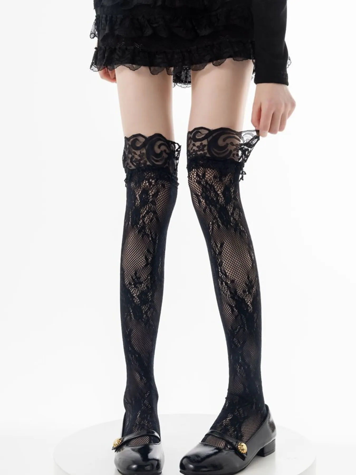Lace Thigh-High Stockings